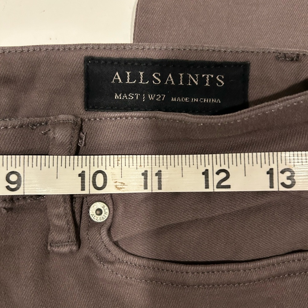ALL SAINTS MAST GRAY JEANS SIZE 28 LIKE NEW - Picture 2 of 8